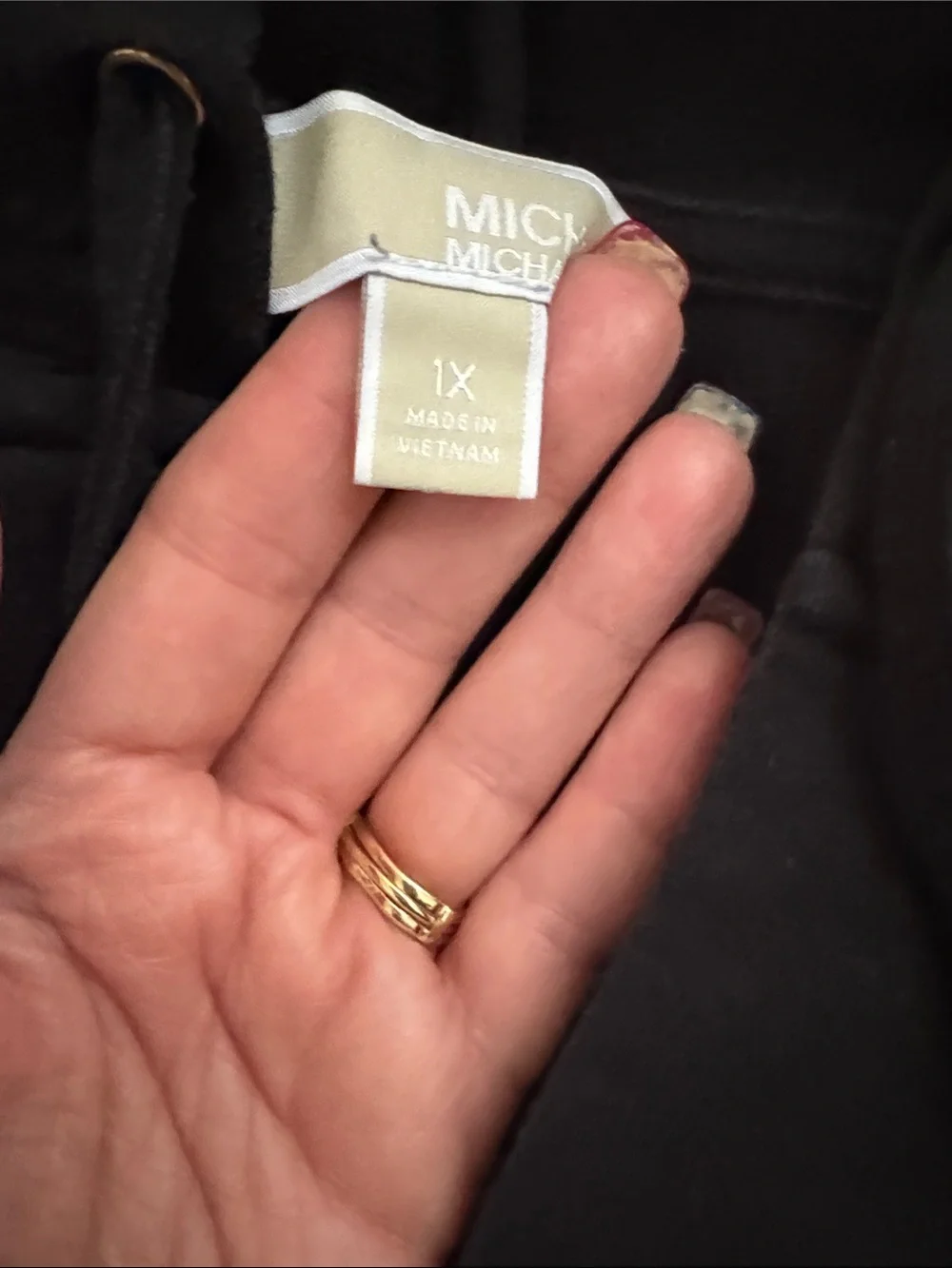 Michael Kors Black Hoodie with Gold Studded MK Logo
